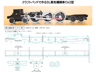 クラフトバンドで作るＳＬ蒸気機関車Ｃ６２型