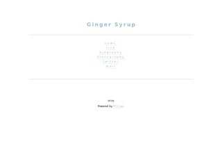 Ginger Syrup