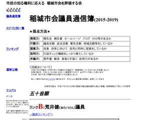 稲城市議会通信簿