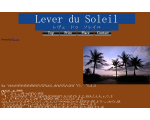 Lever du Soleil?レヴェ　ドゥ　ソレイユ?