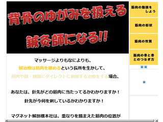 マグネット解剖標本社　身体のゆがみを治せる鍼灸師になるー深針で筋肉に直接針を刺す方法