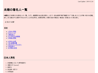 未婚の著名人一覧